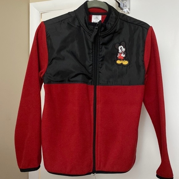 Disney Other - Disney Black Mickey Mouse Fleece Zip Up 9/10